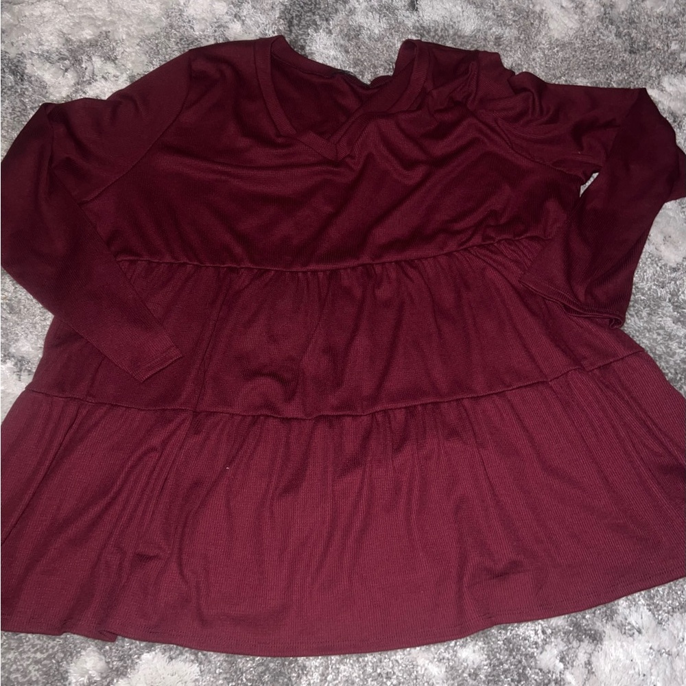 Long sleeve peplum tunic